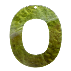 Colgantes de resina ovalado 48x40mm Verde oliva