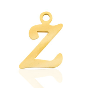Colgantes acero inox letra Z Dorado