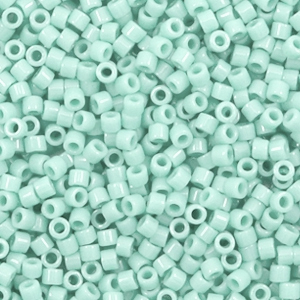 Abalorios Miyuki Delica's 11/0 Duracoat opaque dyed mint aqua blue DB-2356