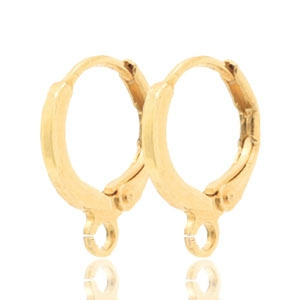 Cierre pendiente ballestilla con anilla 12mm Dorado