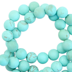 Piedras naturales 6mm mate Azul turqueza