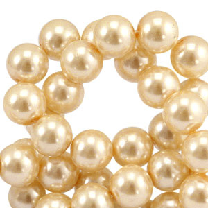 Perlas de cristal 8 mm Top Quality Dorado rich