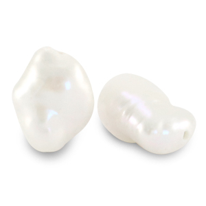BQ Perlas de agua dulce nugget brillo intenso Blanco natural