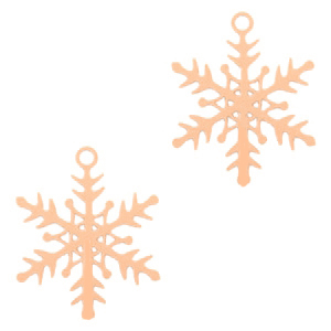 Colgantes bohemios copo de nieve Oro rosado