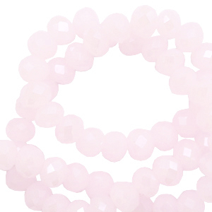 Abalorios faceteados disco 6x4 mm Rosa oleander-revestimiento pearl shine