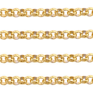 Fornituras acero inox jasseron 2mm Dorado