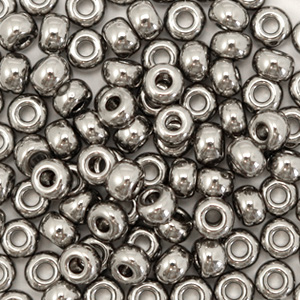 Rocalla Miyuki 6/0 Plated nickel anthracite 6-190