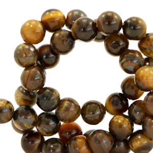 Piedras naturales Ojo de tigre 6mm Marron multicolor