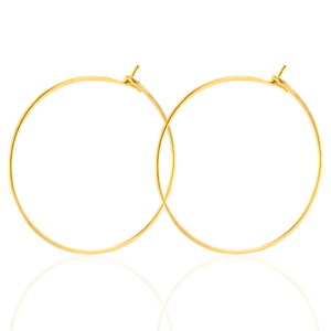Pendientes Acero Inox 25mm Dorado