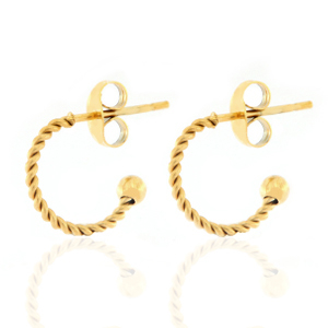 Pendientes Criolla Acero Inox 12mm Dorado