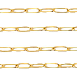 Fornituras Acero Inox cadena eslab&oacute;n jasseron Dorado