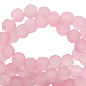 Abalorios de cristal 6 mm mate Rosa vintage
