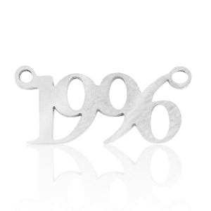 Colgantes/entrepieza de Acero Inox a&ntilde;o 1996 Plateado