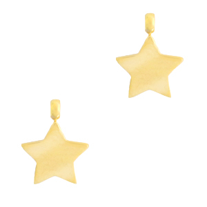 Colgantes Acero Inox estrella Dorado
