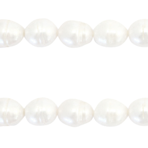 BQ Perlas de agua dulce grano de arroz 12x10mm Blanco natural