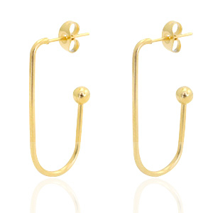 Pendientes Acero Inox Dorado
