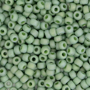 Rocalla Miyuki 8/0 Opaque glazed frosted pistachio green 8-4698
