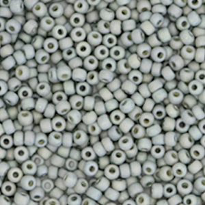Rocalla Miyuki 11/0 Opaque glazed frosted rainbow cadet grey 11-4705