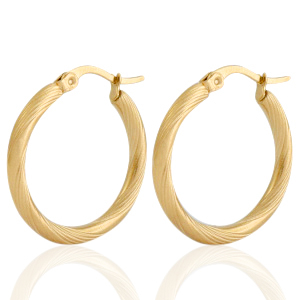 Pendientes Acero Inox criolla Dorado