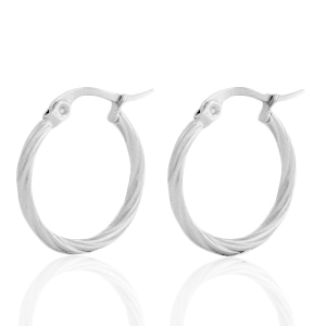 Pendientes Acero Inox criolla Plateado