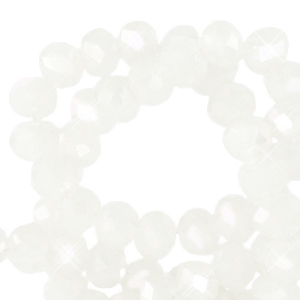 Abalorios faceteados disco 4x3mm Cristal-revestimiento pearl shine