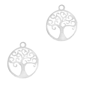 Colgantes Acero Inox &aacute;rbol de la vida Plateado