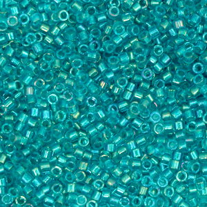 Abalorios Miyuki Delica's 11/0 Fancy lined teal blue DB-2380