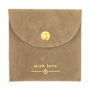 Bolso de joyer&iacute;a "with love" Marr&oacute;n-dorado