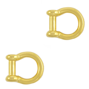 Colgantes met&aacute;licos DQ entrepieza anillo Dorado (sin n&iacute;quel)