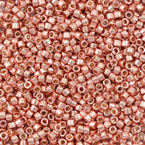 Abalorios Miyuki Delica's 11/0 Duracoat galvanized rose gold DB-2503