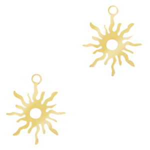 Colgantes Acero Inox sol Dorado