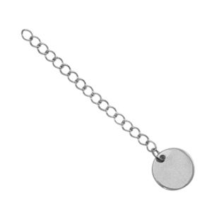 Fornituras Acero inox extenci&oacute;n de cadena moneda 10mm Plateado
