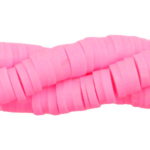 Abalorios Katsuki 6mm Rosa ne&oacute;n