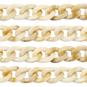 Cadena acr&iacute;lico 19mm Beige