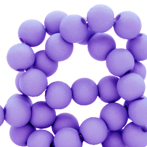 Abalorios acr&iacute;licos 6 mm mate P&uacute;rpura ultravioleta