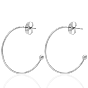 Pendientes Acero Inox criolla Plateado