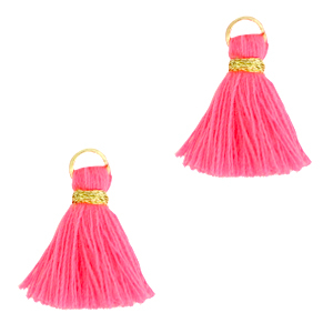 Borlas 1.5cm Dorado-rosa ne&oacute;n