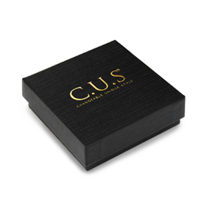 Cajitas de joyer&iacute;a C.U.S&reg; 7x7cm Negro-dorado