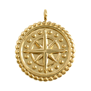 Colgantes acero inox estrella Dorado