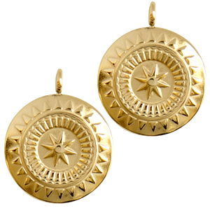 Colgantes acero inox estrella Dorado