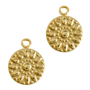 Colgantes acero inox flor Dorado