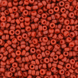 Rocalla Miyuki 11/0 Opaque matte terra cotta red 11-1236