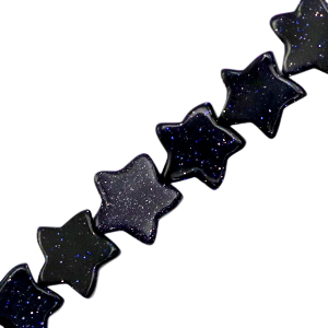 Piedras naturales estrella glitter Azul medianoche