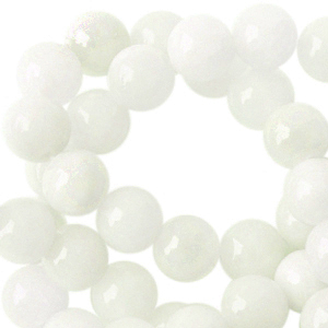 Piedras naturales 6 mm redondas blanco 