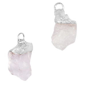 Colgantes de piedra natural Cristal-plateado