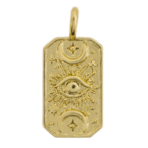Metal TQ lat&oacute;n colgantes ojo Dorado