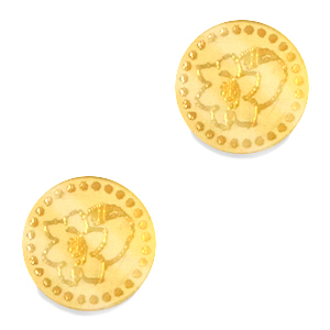Cabuch&oacute;n Plexx 12mm Flor de nacimiento Mayo-Lirio del valle Dorado