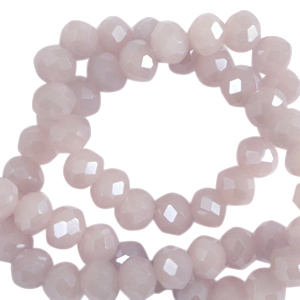 Abalorios faceteados disco 8x6 mm Violeta m&iacute;stico-revestimiento pearl shine