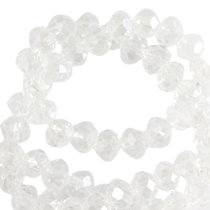 Abalorios faceteados disco 8x6 mm Cristal-revestimiento pearl shine