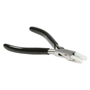 Beadsmith alicate de punta plana Negro-plateado